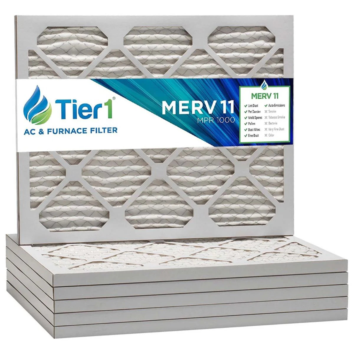 20X25X1 Merv 11 Universal Air Filter by  (6-Pack)